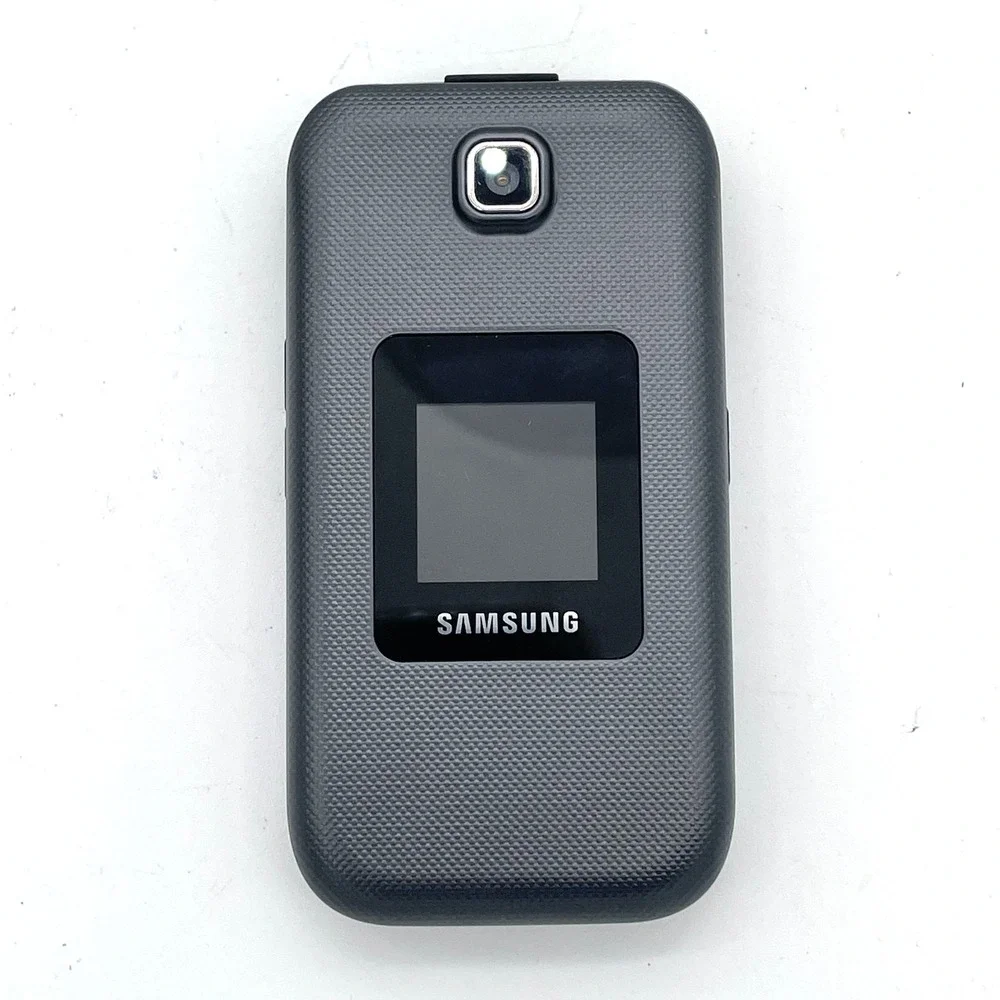 VTG Y2K Samsung Charcoal Gray Flip Phone w/Charger Working Condition Nostalgic
